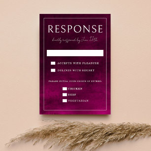 Cartons Réponse Jewel Tone Romance Garnet Mariage