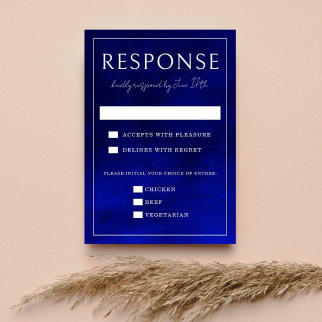 Cartons Réponse Jewel Tone Romance | Saphyre | Mariage (Créateur téléchargé)