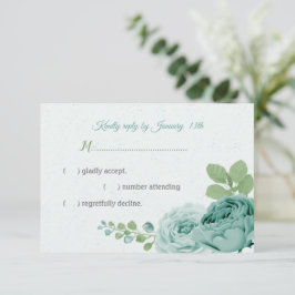 Cartons Réponse joli bleu feuille vert fleurs