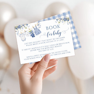 Cartons Réponse Joli livre sucré aux bleuets pour Baby Shower