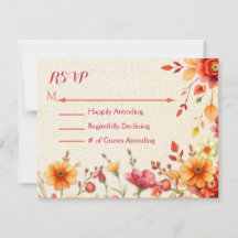 Joli Mariage élégant d'automne