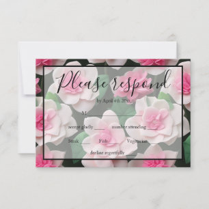 Cartons Réponse Joli motif fleuri rose boho