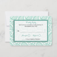 La collection Mariage moderne Paisley - Vert