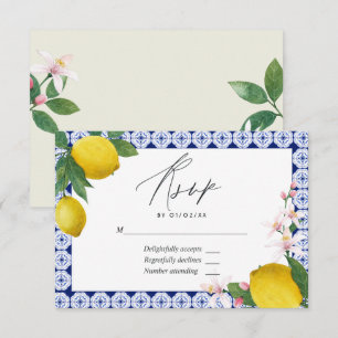 Cartons Réponse "La Dolce Vita" Carrelage citron Mariage italien