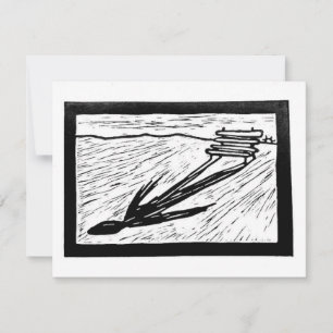 Cartons Réponse La forme de l'attente Linogravure