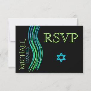 Cartons Réponse La prière verte Bar Mitzvah Neon doit être réprimé