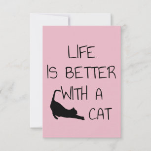 Cartons Réponse La Vie Est Meilleure Avec Un Chat - Amoureux de le