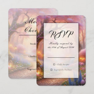 Cartons Réponse Lanterne de mariage pour allée de jardin pastel ro