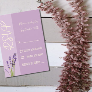 Cartons Réponse Lavender Love Mariage