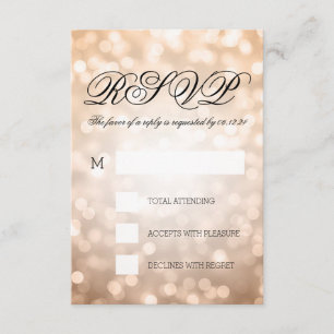 Cartons Réponse Le Bokeh en cuivre illumine un mariage élégant