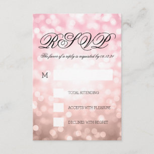 Cartons Réponse Le Bokeh rose-rose Rose illumine un mariage élégan