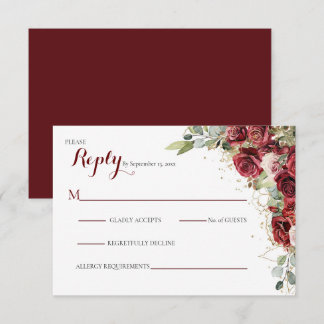Cartons Réponse Le Mariage de Rose rouge de la mariée rousse