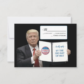 Cartons Réponse Le président Trump 👰 Coutume de mariage patriotiq
