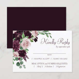 Cartons Réponse Les passions de Moody   Rose de vin violet spectac