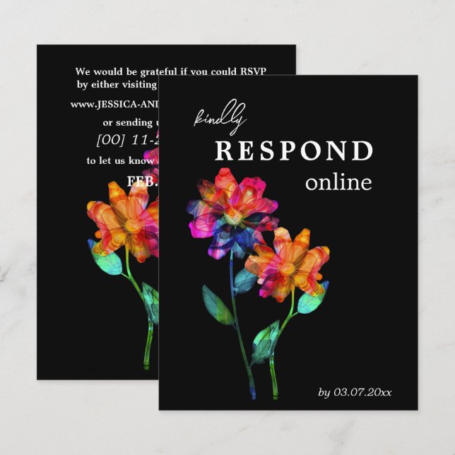Cartons Réponse 🌈 LGBTQ Respond Online  Petals & Pride  (Devant / Derrière)