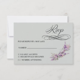 Cartons Réponse Lilac floral Response Card