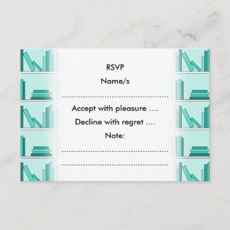 Cartons Réponse Livres sur Shelf. Design en Turquoise et Aqua.