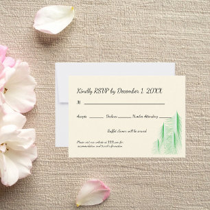 Cartons Réponse Love Is Evergreen Mariage
