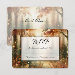 Cartons Réponse Lueur d'automne dans le mariage de la forêt enchan