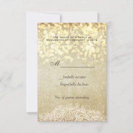 Cartons Réponse Lumières brillantes Burlap & dentelle Pays Chic