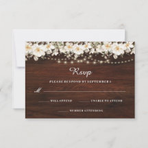 Lumières de corde de feuille rustique Mariage Bois