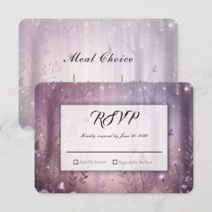 Cartons Réponse Lumières Magiques de Fée de Lavande pour Mariage