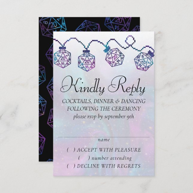 Cartons Réponse Luminateurs RPG | Nebula Imaginaire Tabletop Gamer (Devant / Derrière)