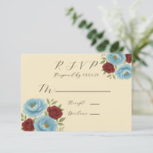 Lyons Blue Peony & Dark Red Peony Mariage