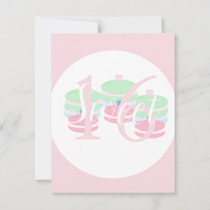 Cartons Réponse Macarons Quince Sweet 16 Pastel 