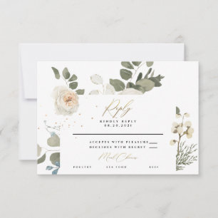 Cartons Réponse Magnifique Fleurs Douces Botaniques Feuillage Mari