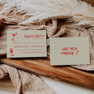 Cartons Réponse Main rétro tiré coloré Funky unique Mariage