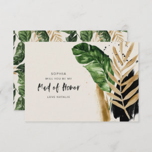 Cartons Réponse Maison abstraite tropicale d'honneur