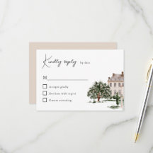 Maison de maître anglaise mariage aquarelle classi