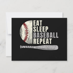 Cartons Réponse Mangez Sleep Baseball Répéter Funny Baseball Playe