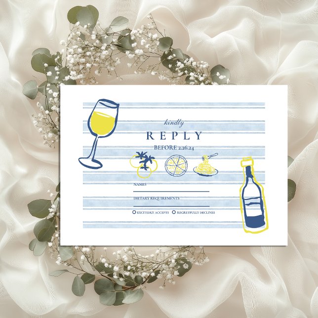 Cartons Réponse Mariage alimentaire italien à main (Créateur téléchargé)