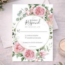 Mariage aquarelle floral romantique rose blush
