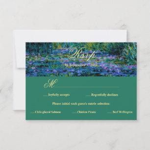 Cartons Réponse Mariage artistique de tons joyaux et lunaires sur 