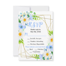 Mariage aux Myosotis et Daisies