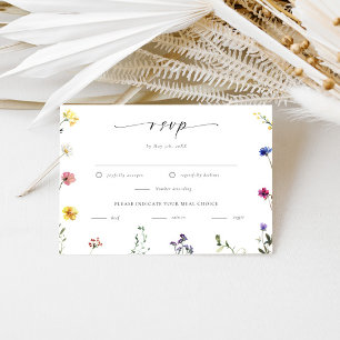 Cartons Réponse Mariage aux Petites Fleurs Sauvages