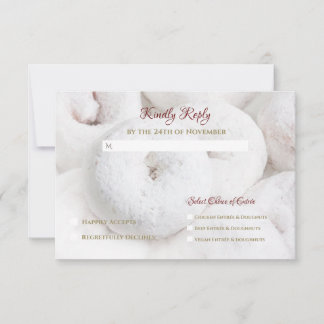Cartons Réponse Mariage Beignet au Sucre en Poudre
