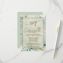 Mariage Bohème Chic Fleurs Sauvages Vert Sauge & O