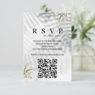Cartons Réponse Mariage Botanique Minimaliste Élégant