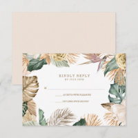 Mariage botanique tropical floral or mauve