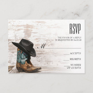 Cartons Réponse Mariage campagnard (carte RSVP)