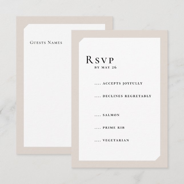 CARTONS RÉPONSE MARIAGE CERCLE CHIC (Devant / Derrière)