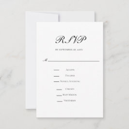 Cartons Réponse Mariage classique classique classique élégant