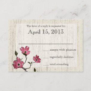 Cartons Réponse Mariage Country Dogwood