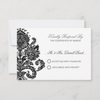 Mariage damassé élégante Lavande foncée Customisée