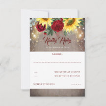 Mariage de automne de tournesol et de rose rouge R