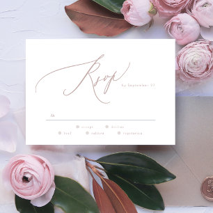 Cartons Réponse Mariage de calligraphie rose moderne